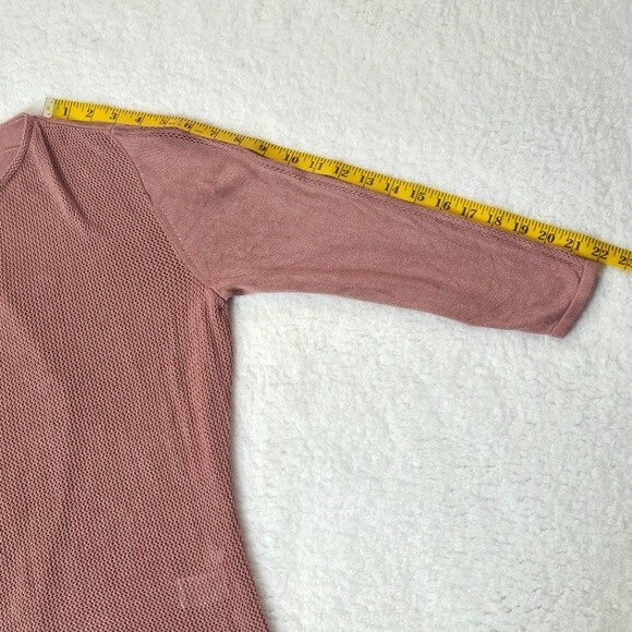 August Silk Womens Open Knit Drape Front Viscose Cardigan Size M - Picture 12 of 15